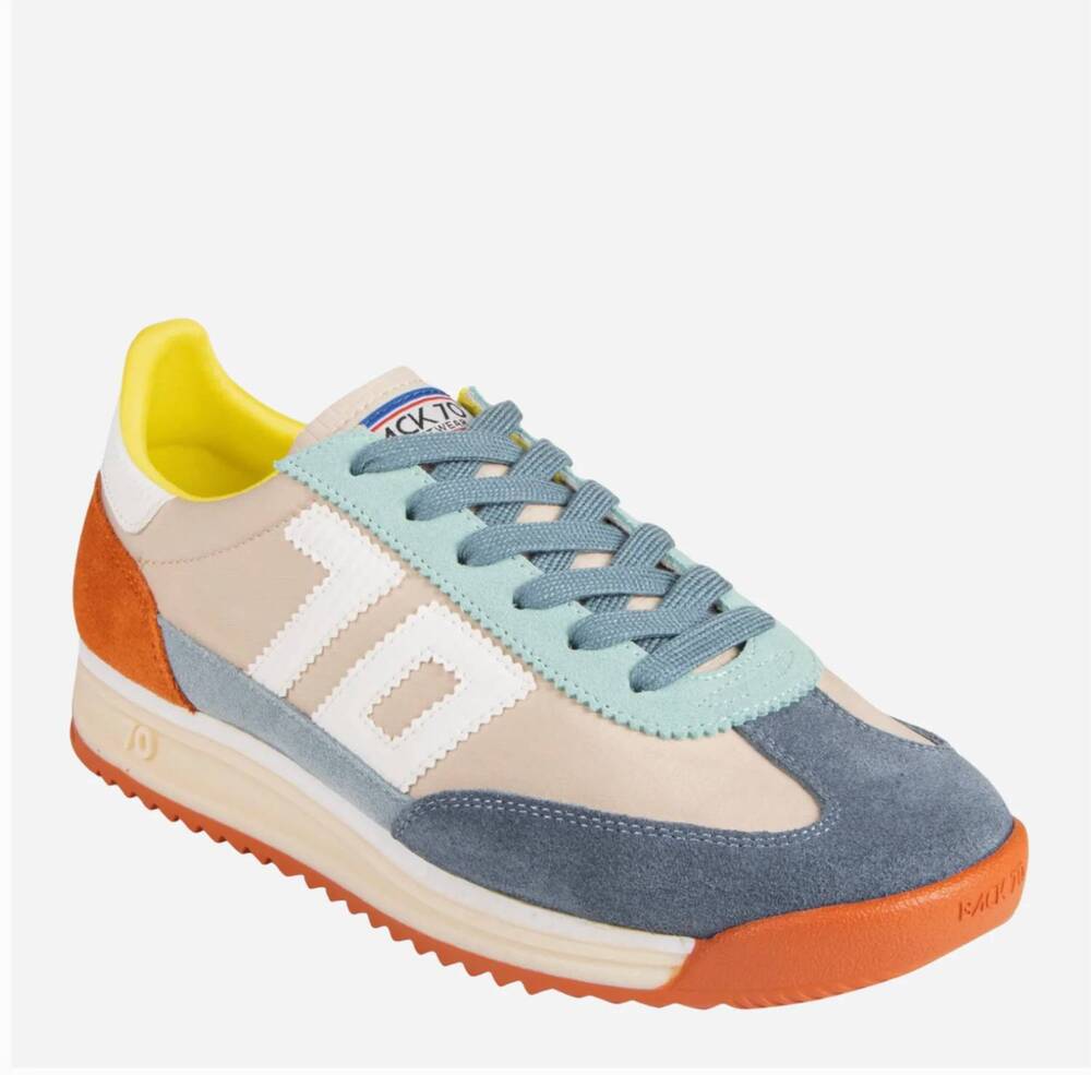 NEW BACK 70 women's barkley jogger sneaker in multi jean orange
